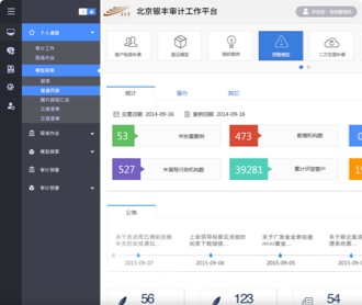銀豐新融公司銀行監控審計管理平臺軟件界面設計